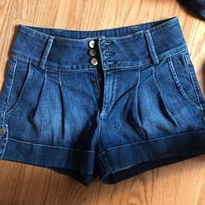 High Waisted Hudson Denim Shorts Size 28